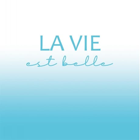 Mesa bella 20 serviettes 33x33 cm la vie est belle turquoise