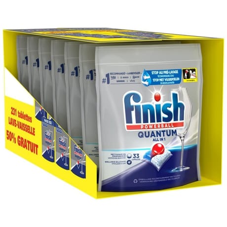 Finish quantum capsules lave-vaisselle 7x33 - 50% gratuit