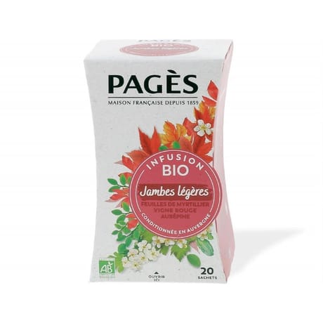 Pages infusion bio jambes légères x20 - 30g