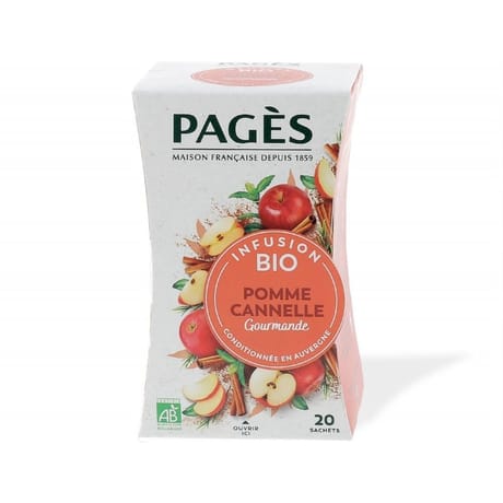 Pages infusion bio pomme cannelle x20s - 30g