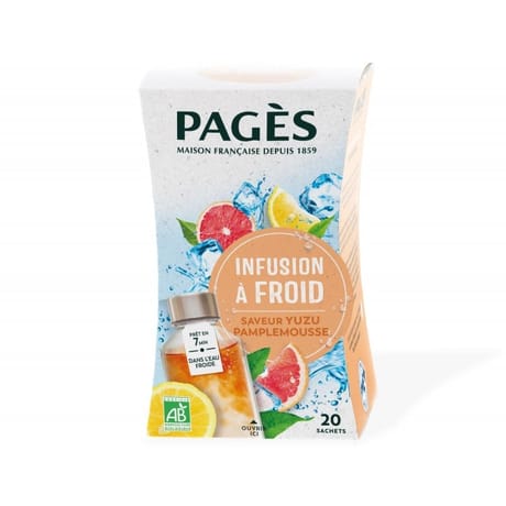 Pages infusion bio glacée yuzu pamplemousse x20s - 40g