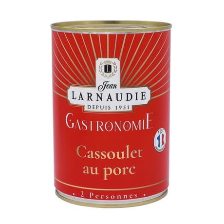 Jean larnaudie cassoulet au porc "gastronomie" france boite 1030g