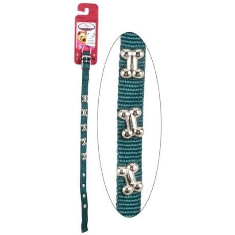 Riga collier nylon motif métal 15