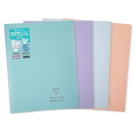 Koverbook blush cahier piqure 240x320 96 pages 5x5 opaque bicolore