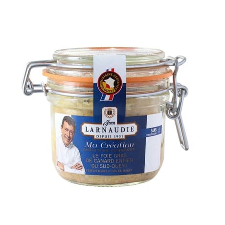 Jean larnaudie foie gras de canard entier france "ma création" igp sud ouest bocal 160g