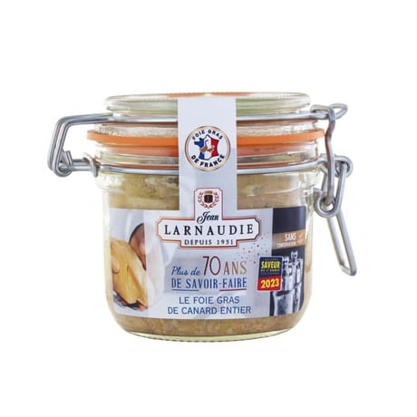 Jean larnaudie foie gras de canard entier france "70 ans" bocal 170g