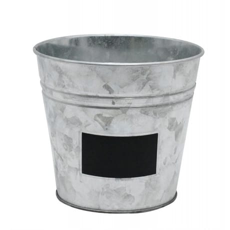 Pot en zinc avec ardoise