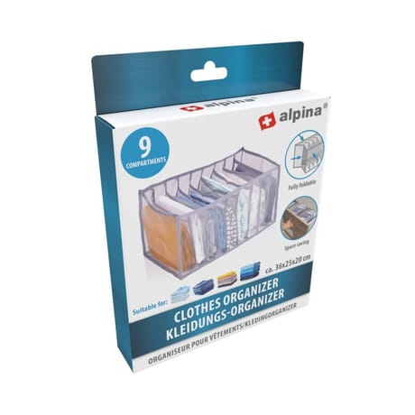 Organisateur pour vêtements 9 compartiments