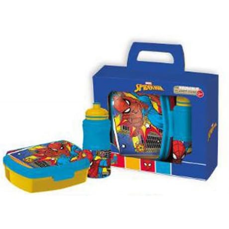 Set 2 pieces boite sandwich + gourde spiderman arachnid grid