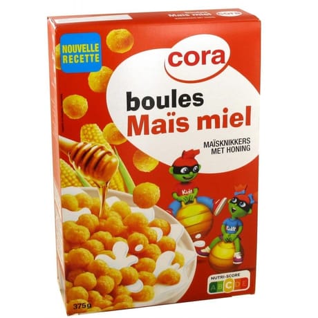 Cora boules de maïs miel 375g