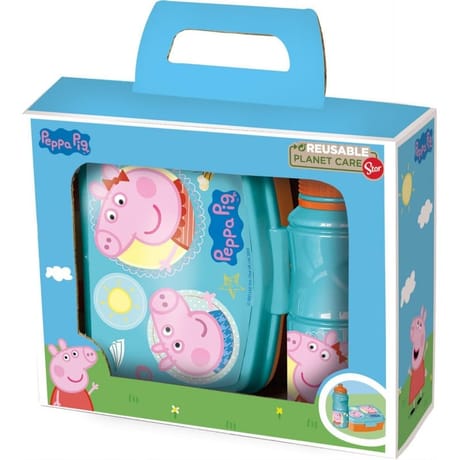 Set 2 pieces boite sandwich + gourde peppa pig