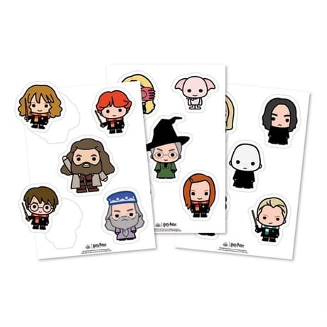 Feuille d'autocollants personnages harry potter