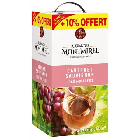 Cabernet Sauvignon Rosé Moëlleux Montmirel 5 Litres + 10% offerts