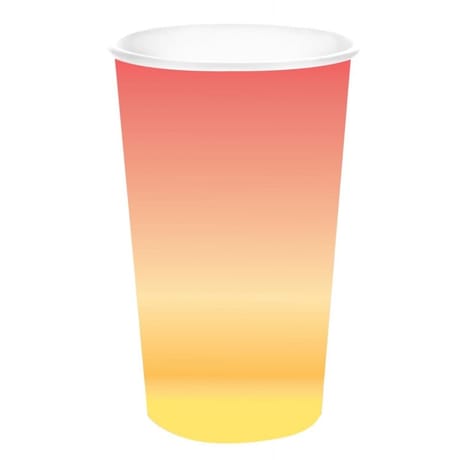 10 gobelets en carton 47cl sunrise