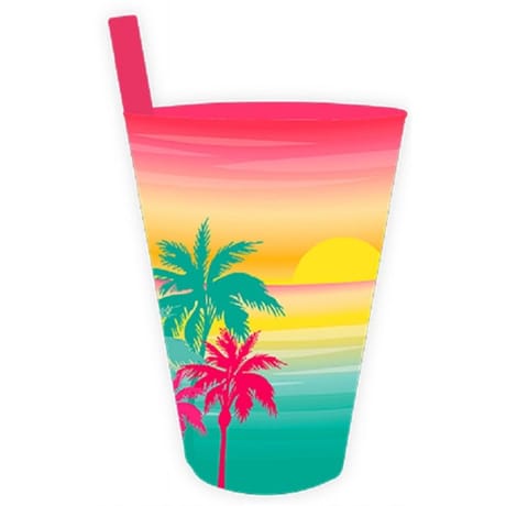 Verre a paille 40 cl sunset view