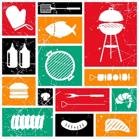 20 serviettes 33x33cm vive le bbq pep's