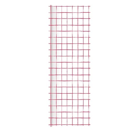 Rouleau de nappe gauffre 5x1.18 m blanc travel maker rouge