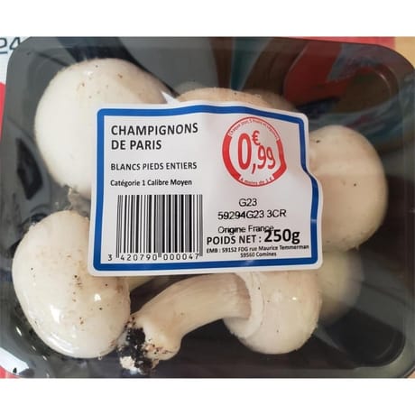 CHAMPIGNON DE PARIS BQ 250G
