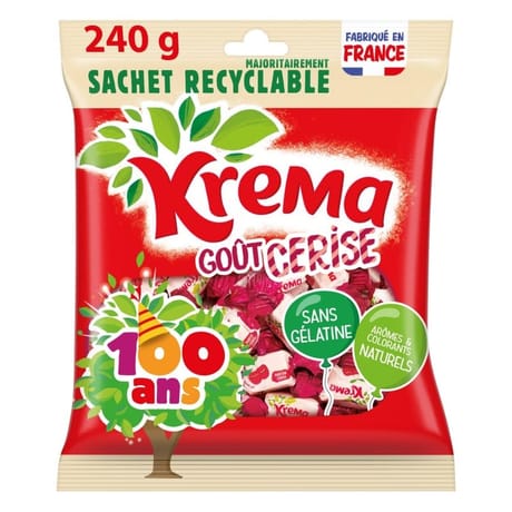 Krema cerise papier recyclable 240g