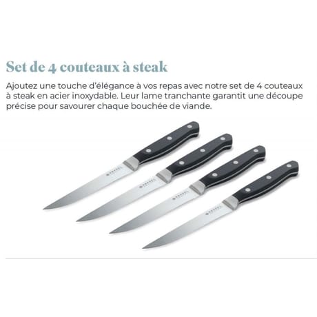 Set de 4 couteaux à steak