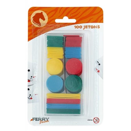100 jetons plastique