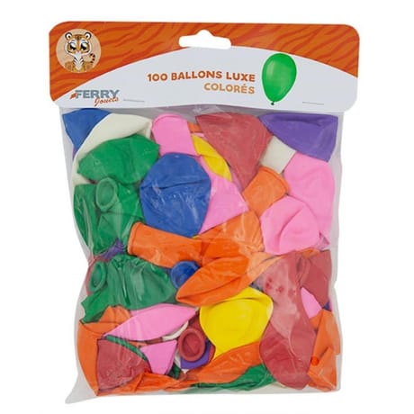 100 ballons luxes colorés