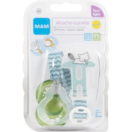 Mam attache sucette tous ages décor x1