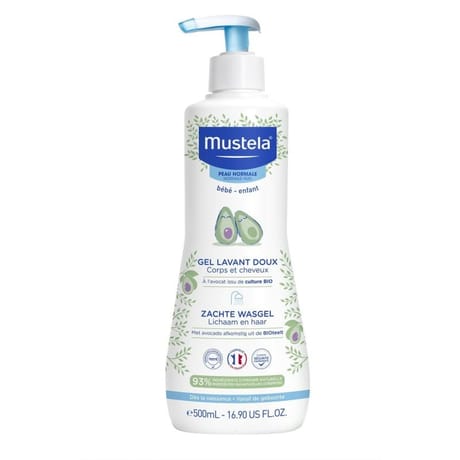 Mustela gel lavant doux à  l'avocat bio 500ml