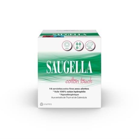 Saugella cotton touch serviettes jour x14