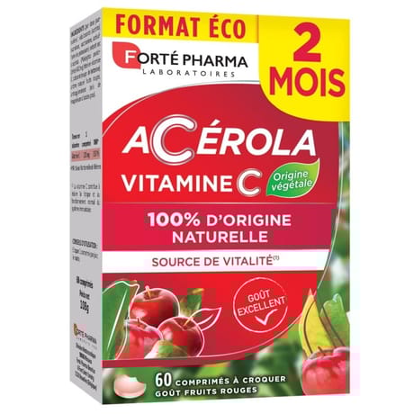 Forté pharma comprimé à croquer énergie acérola x60