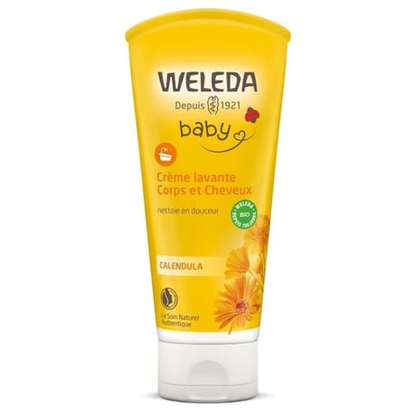 Weleda bébé crème lavante corps et cheveux calendula 200ml