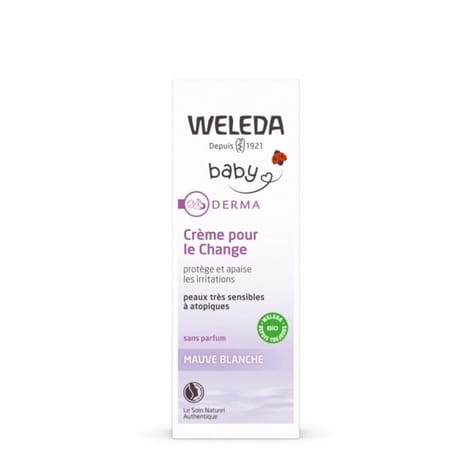 Weleda bébé derma crème pour le change mauve blanche 50ml