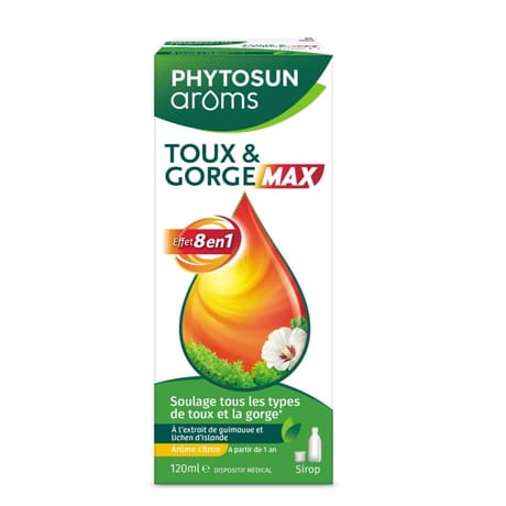Phytosun Arôms Sirop toux & gorge MAX 120ml
