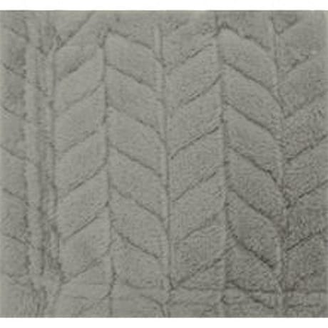 Plaid uni 125x170 avec ourlet chevron gris
