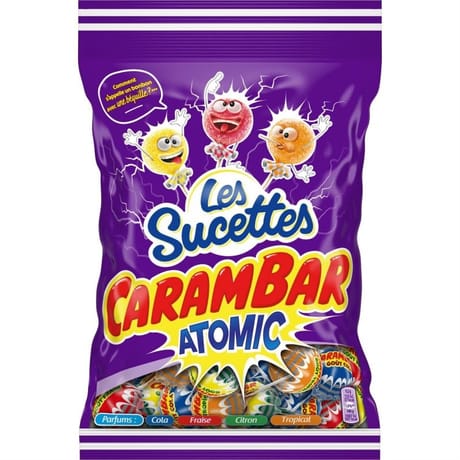 Carambar les sucettes atomic 156g
