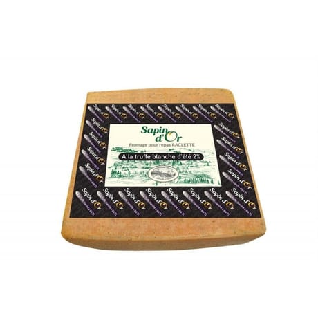 Raclette à la truffe blanche d'été au lait pasteurisé de vache - tranchée