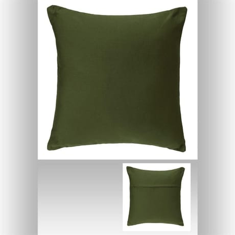 Coussin déhoussable 38x38cm kaki