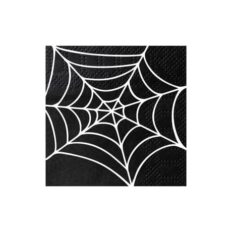 20 serviettes toile d'araignée 24x24cm