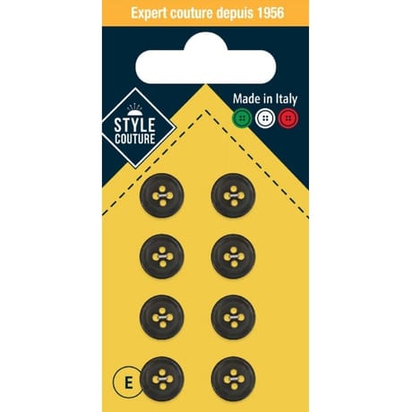 Style couture bouton gris11mmx8