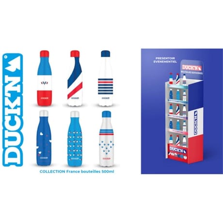 Bouteille isotherme 500 ml france - 6 designs assortis