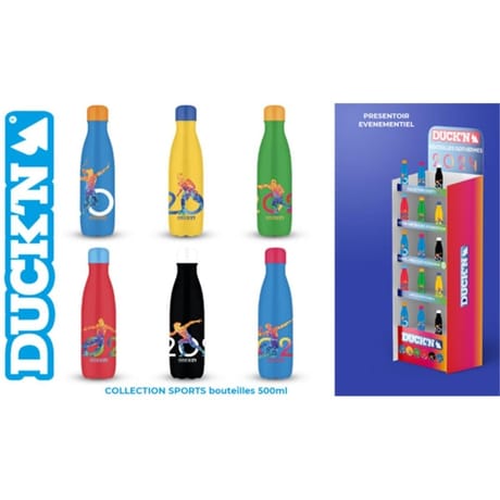 Bouteille isotherme 500 ml sport - 6 designs assortis