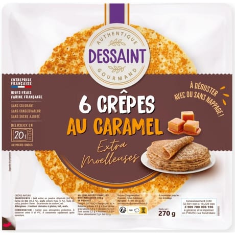 Dessaint crêpes caramel x6 270g