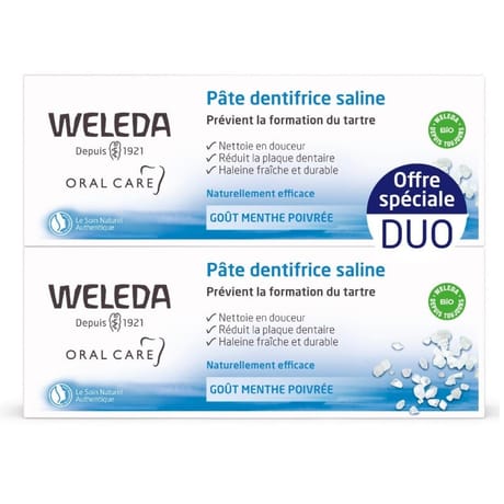 Weleda Dentifrice saline bio 2x75ml