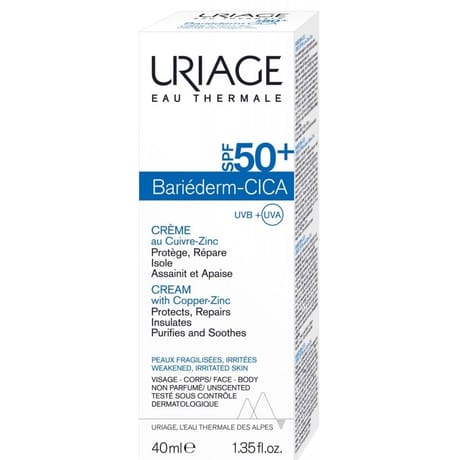 Uriage bariéderm cica crème au cuivre-zinc spf50 + 40 ml