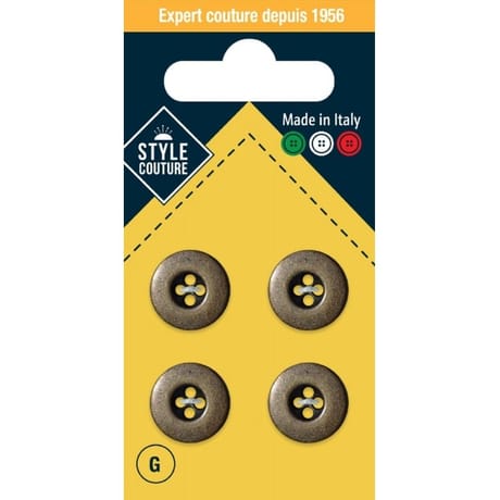 Boutons jeans or 15mm x4 Style Couture