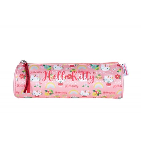 Trousse ronde hello kitty green floral