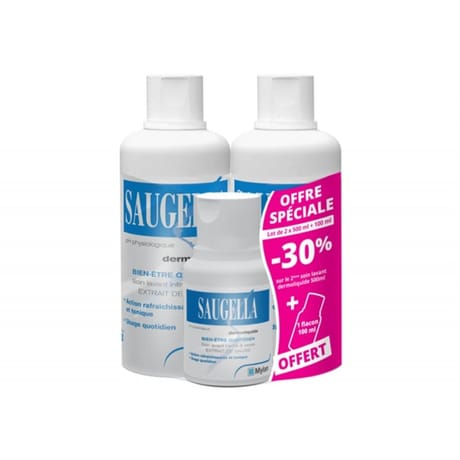 Saugella Dermoliquide 2x 500ml + 100ml offert