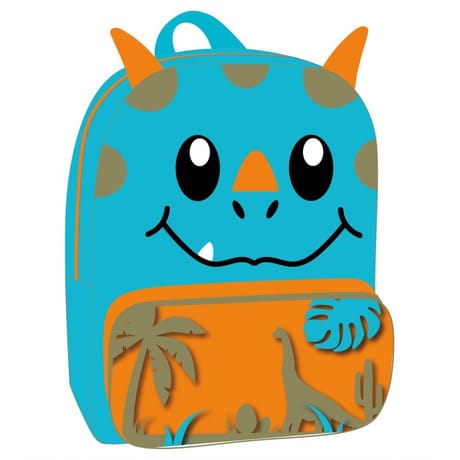 Sac à gouter maternelle kids dinosaure bleu