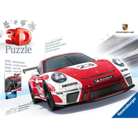 Puzzle 3d porsche 911 gt3 cup salzburg avec grille ravensburger
