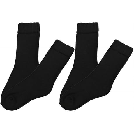 2 paires de mi chaussettes thermiques homme NOIR T43\46